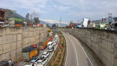 India News | J-K: Vehicular Traffic Disrupted on NH-44 in Ramban Due to Rolling Down of Boulders on Bank of Chenab