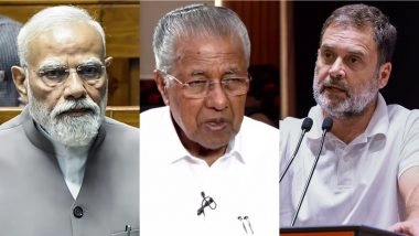 India News | Kerala Poll Battle Heats Up as Rahul Gandhi Alleges BJP-LDF Tie-up; Pinarayi Vijayan Hits Back, Calls Congress 'B-team'