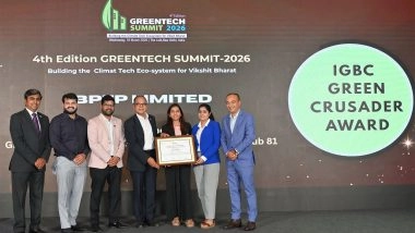 Business News | BPTP Recognised as 'IGBC Green Crusader' at IGBC Greentech Summit 2026
