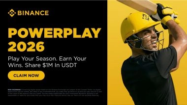 Business News | PowerPlay 2026: Binance Invites India to Celebrate the Cricket Season with $1,000,000 in USDT Rewards