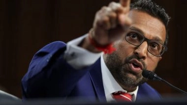 World News | Iran-linked Hackers Breach FBI Director Kash Patel's Email, Leak Personal Data: Sources