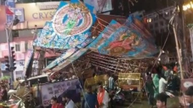 India News | Bihar: Heavy Winds Cause Destruction of Pandal in Dak Bungalow; No Injuries
