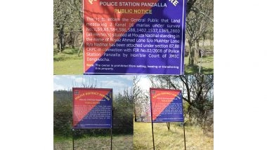 India News | Sopore Police Attach Properties of 3 Proclaimed Offenders in Anti-terror Action