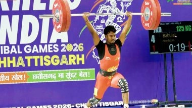 Sports News | Khelo India Tribal Games: Jharkhand Weightlifter Babulal Hembrom Charts His Own Path, One Medal at a Time