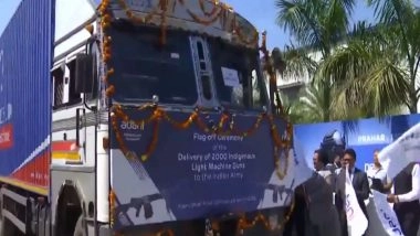 India News | Adani Defence & Aerospace Delivers First Batch of 2000 Prahar LMGs to Indian Armed Forces