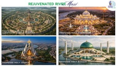 India News | Four Faiths, One River: Musi Rejuvenation Project to Build Riverfront with Sacred Spaces for All Religions in Hyderabad