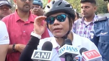 India News | Delhi: Boxer and Olympic Medalist Mary Kom Participates in 'Fit India Sundays' on Cycle