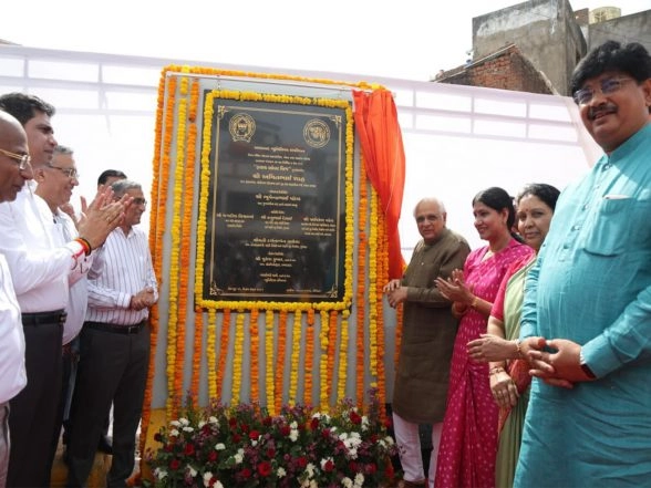India News | Gujarat CM Inaugurates Four-lane Flyover at Satadhar Junction in Ahmedabad