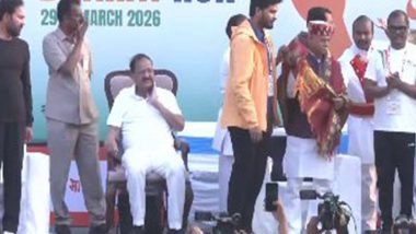 India News | Hyderabad: Former VP Venkaiah Naidu, G Kishan Reddy Participate in 'Yuva Bharat Run'