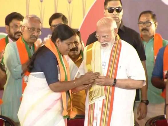 Entertainment News | Keralam Assembly Elections: PM Modi Wears Traditional Mundu During State Visit, Plays Chenda in Palakkad