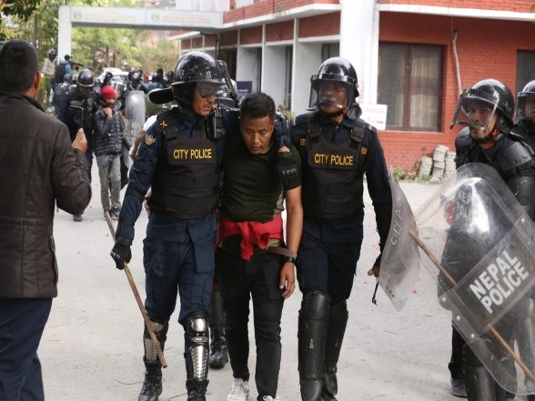 World News | One Injured, Nine Arrested as Protest in Support of Former Nepal PM KP Sharma Oli Turns Violent, Court Remands Custody