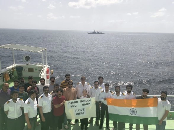 World News | Crew Members Thank Indian Navy as LPG Carriers Make Way to India