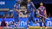 Sports News | IPL 2026: Rohit, Rickelton Help MI Beat KKR by 6 Wickets, Register Their Highest-ever Run-chase in Tournament's History