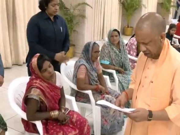 India News | UP CM Yogi Adityanath Meets People, Hears Grievances in Lucknow 'Janta Darshan'