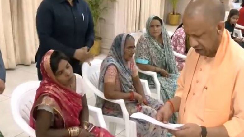 India News | UP CM Yogi Adityanath Meets People, Hears Grievances in Lucknow 'Janta Darshan'