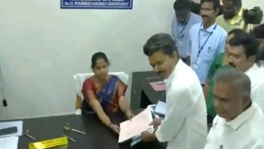 India News | Tamil Nadu Assembly Polls: TVK Chief Vijay Files Nomination from Perambur, Trichy East
