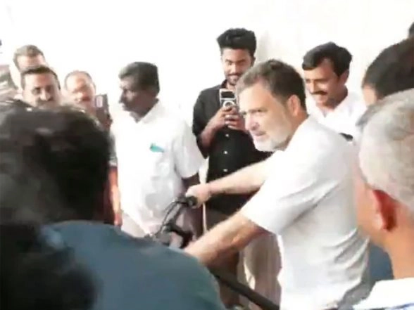 India News | Rahul Gandhi Takes Bicycle Ride in Kottayam Amid Two-day Intense Kerala Campaigning Push