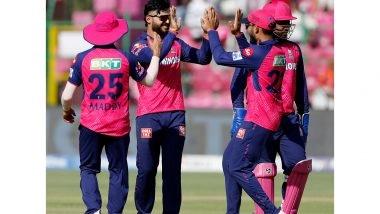 Sports News | IPL 2026: Rajasthan Royals Win Toss, Opt to Bowl First Against Chennai Super Kings