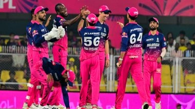 Sports News | IPL 2026: Burger, Archer and Jadeja Help RR Bundle CSK out for 127 in 19.4 Overs