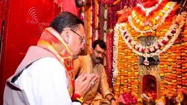 India News | Uttarakhand CM Offers Prayers at Temple in Kashipur, Says Infra Works Progressing Rapidly in City