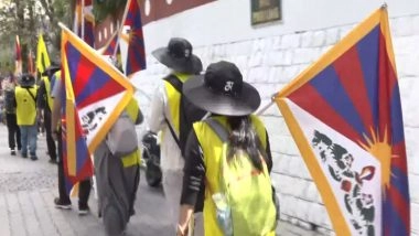 World News | Tibetan Youth Congress Holds 'Black Hat March' from Dharamshala to Delhi