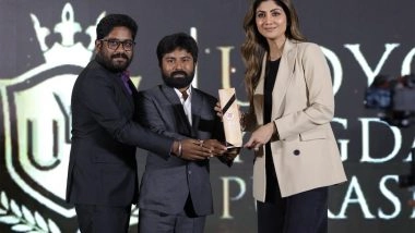 Business News | 100 Yards Constructions & Consultancy Pvt. Ltd. Honoured with 'Udyog Yogdaan Puraskar' by Shilpa Shetty