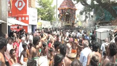 Entertainment News | Devotees Throng on Streets to Celebrate Grand Chariot Festival at Uyyakondan Thirumalai Ujjivanathar Temple in Tiruchirappalli