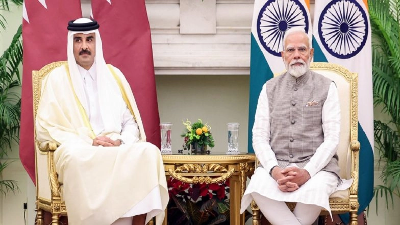 Middle East Conflict: PM Narendra Modi Condemns Strikes on Qatar Energy Infrastructure During Talks With Amir Al Thani