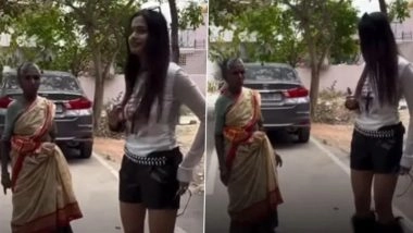 Bengaluru Moral Policing: Influencer Shriyanshi Confronted by Elderly Woman Over ‘Short Clothes’ in Now-Deleted Viral Video (Watch)