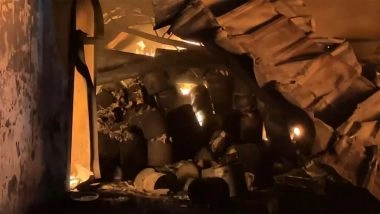 Ghaziabad Fire: Massive Blaze at Paint Factory in Mainapur Industrial Area; 20 Fire Tenders Deployed