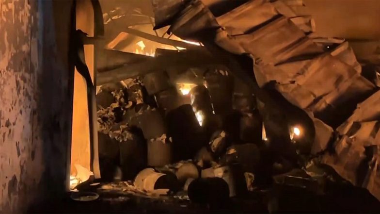 Ghaziabad Fire: Massive Blaze at Paint Factory in Mainapur Industrial Area; 20 Fire Tenders Deployed