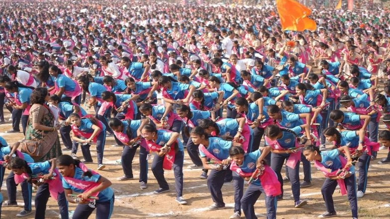 Lezim Dance by 9,111 Women and Students in Dombivli Creates New Guinness World Record on International Women&rsquo;s Day 2026 (See Pics and Video)