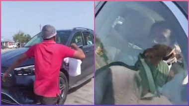 Undated Video Shows MS Dhoni Taking Delivery of 'Dehati Chicken' Parcel from a Hotel in Ranchi