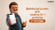 Realme 16 5G Launch on April 2, 2026; Check Expected Specifications Realme 16 5G Launch on April 2, 2026; Check Expected Specifications