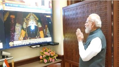 Ram Navami 2026 in Ayodhya: PM Narendra Modi Prays to Lord Ram, Observes Surya Tilak Ceremony at Ram Temple Virtually (Watch Videos)
