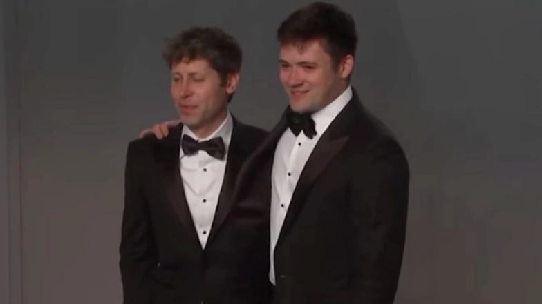 Sam Altman posa para a câmera com seu parceiro Oliver Mulherin em Vanity Fair: Everything You Need to Know
