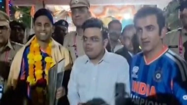 Suryakumar Yadav, Head Coach Gautam Gambhir and ICC Chairman Jay Shah Visit Hanuman Temple in Ahmedabad After ICC T20 World Cup 2026 Win (Watch Video)