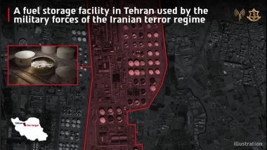 Iran-Israel War: IDF Striking IRGC Fuel Hubs in Tehran to Cripple Iranian Military Infrastructure (Watch Videos)