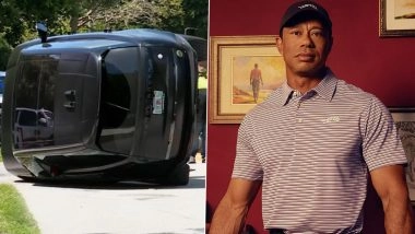 Tiger Woods Car Accident: Golf Legend Arrested and Charged With DUI After Car Collision in Florida (Watch Videos)