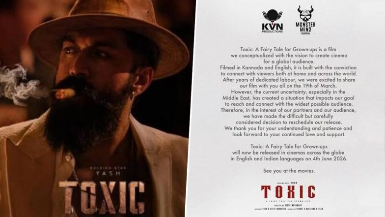 US-Israel-Iran War: Yash’s Movie ‘Toxic’ Postponed Amid Instability in Middle East, Here’s the New Release Date