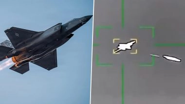 US F-35 Stealth Fighter Gets Hit in Skies Above Iran, Lands Safely at American Air Base in Middle East; IRGC Claims Responsibility (Watch Video)