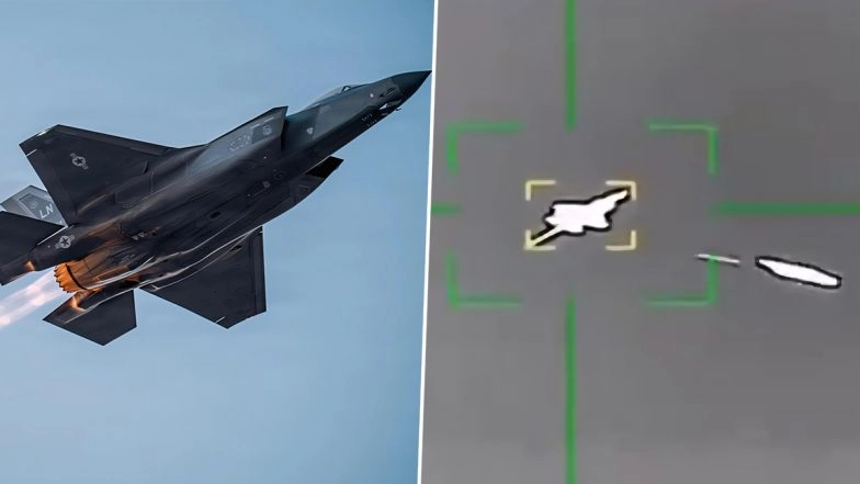 US F-35 Stealth Fighter Gets Hit in Skies Above Iran, Lands Safely at American Air Base in Middle East; IRGC Claims Responsibility (Watch Video)