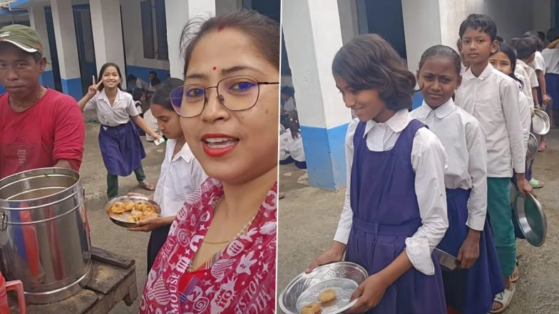 Viral Video From West Bengal: Students of Bhadrakali High School Served Golgappas for Mid-Day Meal Amid LPG Crisis
