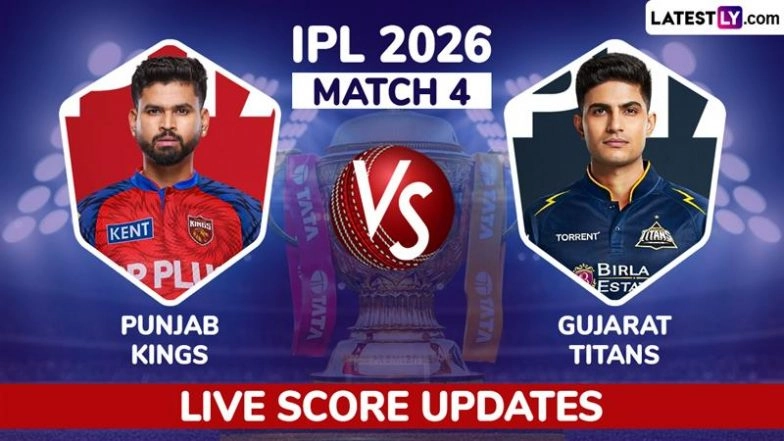 PBKS 113/3 in 13 Overs (Target 163) | Punjab Kings vs Gujarat Titans Live Score Updates, IPL 2026 Match 4: Prasidh Krishna Removes Shreyas Iyer