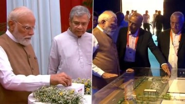 PM Modi in Gujarat: Prime Minister Narendra Modi Inaugurates INR 3,300 Crore Kayne Semiconductor Plant at Sanand GIDC in Ahmedabad (Watch Video)
