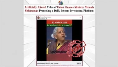 Did Nirmala Sitharaman Promote a High-Return Investment Scheme Online? PIB Fact Check Debunks AI Video