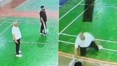 Sudden Death in Mahoba: Man Collapses While Playing Badminton, Dies of Suspected Heart Attack; Video Surfaces