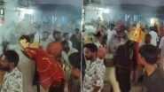 Sudden Death in Umaria: Man Dies of Suspected Heart Attack While Dancing in Goddess Kali Costume During Ram Navami Procession (Watch Video) Sudden Death in Umaria: Man Dies of Suspected Heart Attack While Dancing in Goddess Kali Costume During Ram Navami Procession (Watch Video)