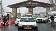 Manali Snowfall Chaos: Over 1,000 Vehicles Stuck Near Atal Tunnel, Dozens of Tourists Stranded at Jalori Pass (Watch Video)