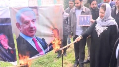 Mehbooba Mufti Slams Centre Over Silence on Killing of Ayatollah Ali Khamenei, Burns Donald Trump And Benjamin Netanyahu Posters After US-Israel Air Strikes (Watch Video)